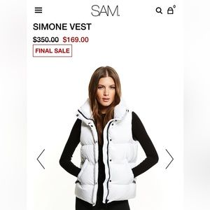 SAM. White Vest BRAND NEW